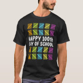 School Celebration Student Teacher Happy 100th Day Tシャツ (正面)