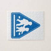 School Children Crossing >> Japanese Traffic Sign ジグソーパズル (横)