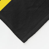 School Colors Black White Gold Yellow フリースブランケット (角)