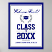 School Colors Class Reunion Welcome ポスター (正面)