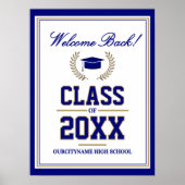 School Colors Class Reunion Welcome ポスター (正面)