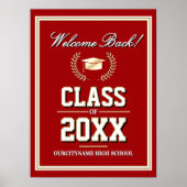 School Colors Class Reunion Welcome ポスター (正面)