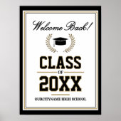 School Colors Class Reunion Welcome ポスター (正面)