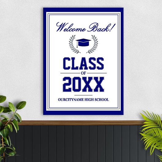 School Colors Class Reunion Welcome ポスター
