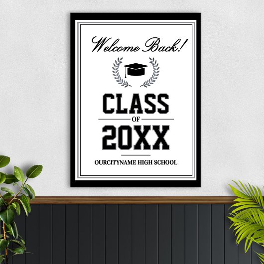 School Colors Class Reunion Welcome ポスター