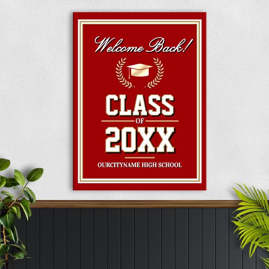 School Colors Class Reunion Welcome ポスター