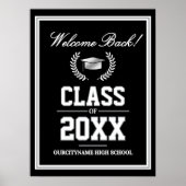School Colors Class Reunion Welcome ポスター (正面)
