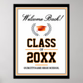 School Colors Class Reunion Welcome ポスター (正面)
