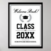 School Colors Class Reunion Welcome ポスター (正面)