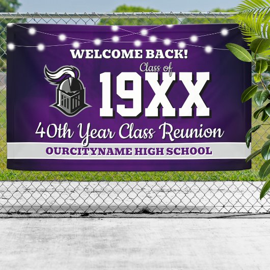 School Colors Class Reunion Welcome Banner 横断幕