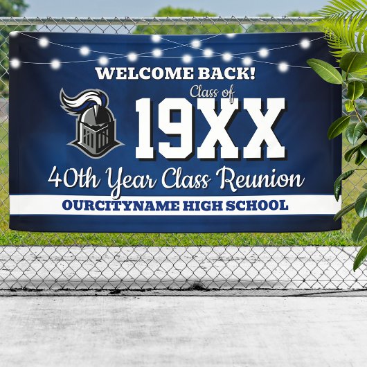 School Colors Class Reunion Welcome Banner 横断幕
