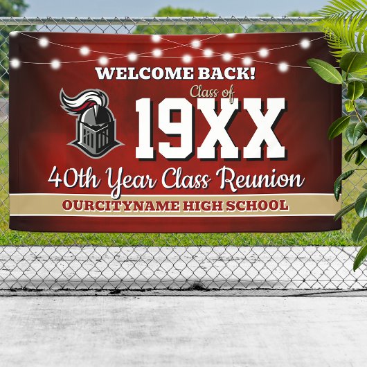 School Colors Class Reunion Welcome Banner 横断幕