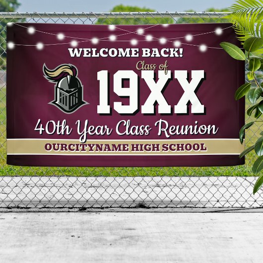 School Colors Class Reunion Welcome Banner 横断幕