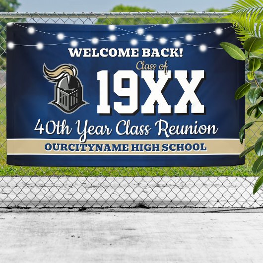 School Colors Class Reunion Welcome Banner 横断幕