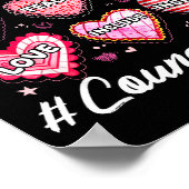 School Counseling Counselor Life Hearts School Val ポスター (角)