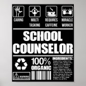 School Counselor 100% Organic ポスター (正面)