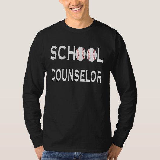 School Counselor Appreciation  Baseball Tシャツ (正面)