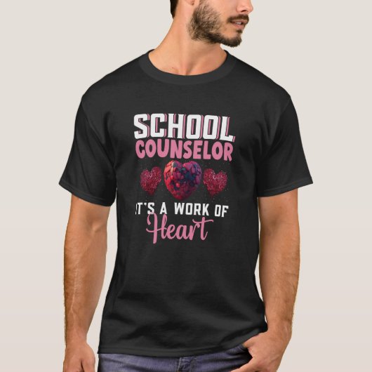 School Counselor Appreciation Valentine's Day Scho Tシャツ (正面)
