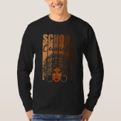 School Counselor Black History Apparel Afro Melani Tシャツ (正面)