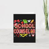 School Counselor Christmas Candy Canes Lover Funny カード (正面)