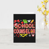 School Counselor Christmas Candy Canes Lover Funny カード (黄色い花)