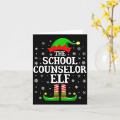 School Counselor Elf Funny Christmas Family Matchi カード (黄色い花)