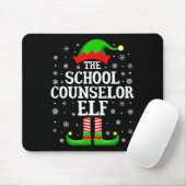 School Counselor Elf Funny Christmas Family Matchi マウスパッド (マウス)
