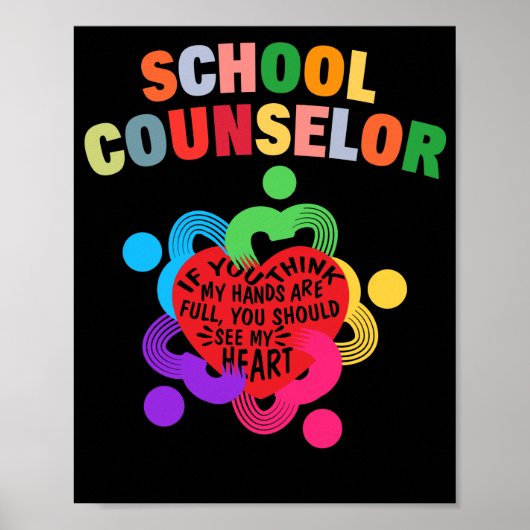 School Counselor Full Heart Appreciation ポスター (正面)