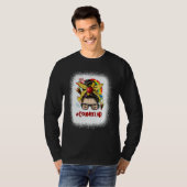 School Counselor Womens Messy Bun Hair  Back To Sc Tシャツ (正面フル)