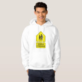 School Crossing Sign Mens Hoodie パーカ (正面フル)