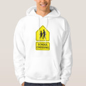 School Crossing Sign Mens Hoodie パーカ (正面)