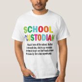 School Custodian Definition School Janitor Appreci Tシャツ (正面)