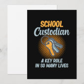 School Custodian Key Role In Lives Caretaker Janit サンキューカード (正面/裏面)