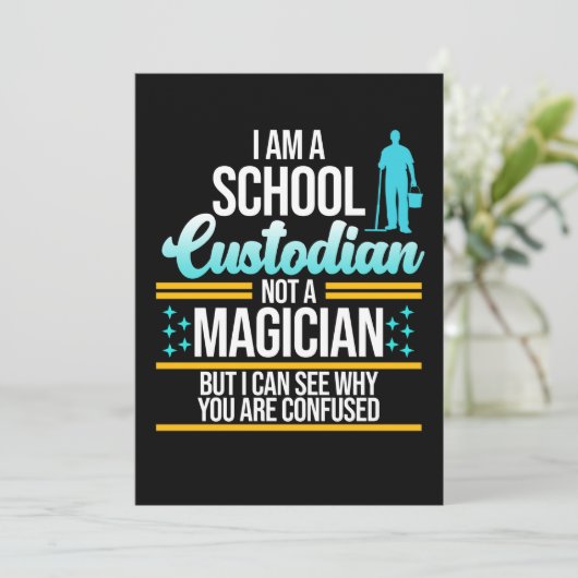 School Custodian Magician Caretaker Janitor Graphi 招待状 (スタンド正面)