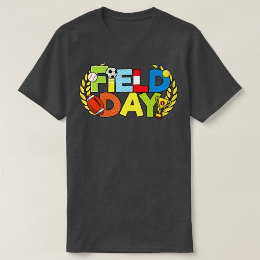 School Field Day Teacher 2022 Kids Girls Boys Men  Tシャツ (デザイン正面)