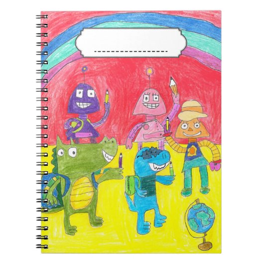 "School Friends" 6.5" x 8.75" Classic Notebook ノートブック (正面)