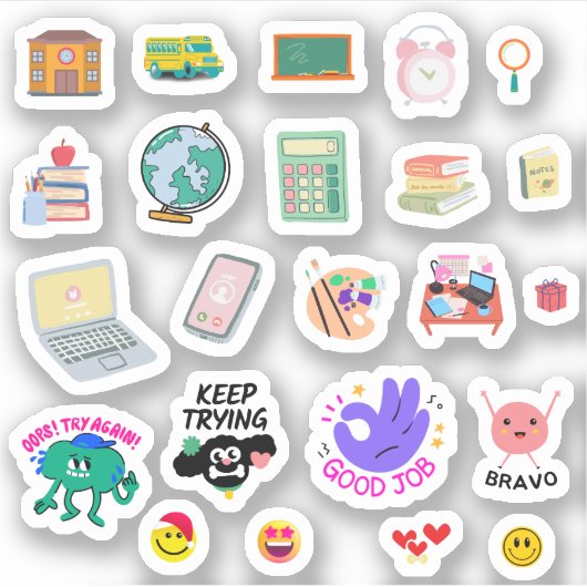 School Goodnotes stickers | Cute education planner シール (正面)