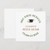 School Graduation Event Celebration Personalized 招待状 (正面/裏面)