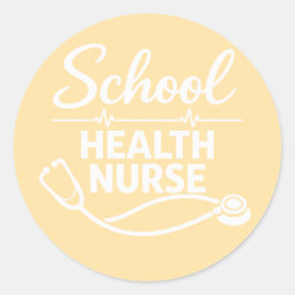 School Health Nurse Medical Sticker ラウンドシール