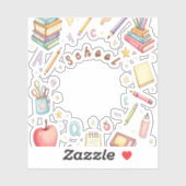 School Icons Sticker Set for Kids シール (シート)
