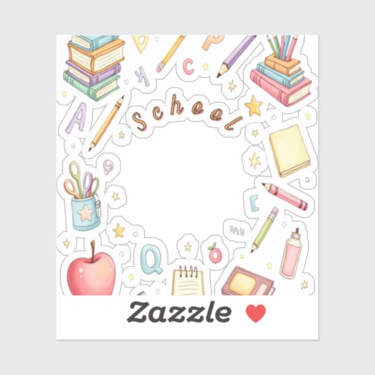 School Icons Sticker Set for Kids シール (シート)