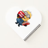 School is Cool | Minion with Apple Custom Name  ノートブック (裏面)