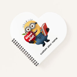 School is Cool | Minion with Apple Custom Name  ノートブック