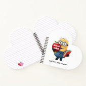 School is Cool | Minion with Apple Custom Name  ノートブック (内部)