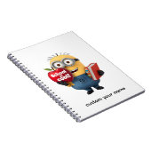 School is Cool | Minion with Apple Custom Name  ノートブック (右側)