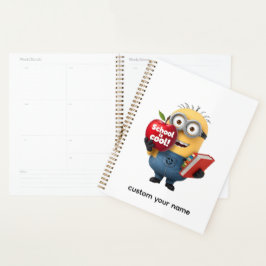 School is Cool | Minion with Apple Custom Name  プランナー手帳