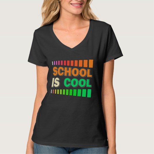 SCHOOL IS COOL school enrolment student first day  Tシャツ (正面)