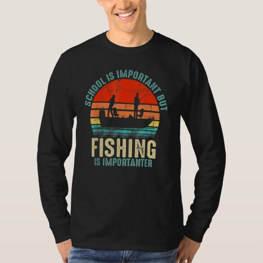 School Is Important But Fishing Is Importanter Boy Tシャツ (正面)