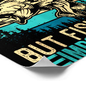 School Is Imrtant But Fishing Is Imrtanter Fish B  ポスター (角)