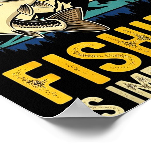 School Is Imrtant But Fishing Is Imrtanter Fish B  ポスター (角)